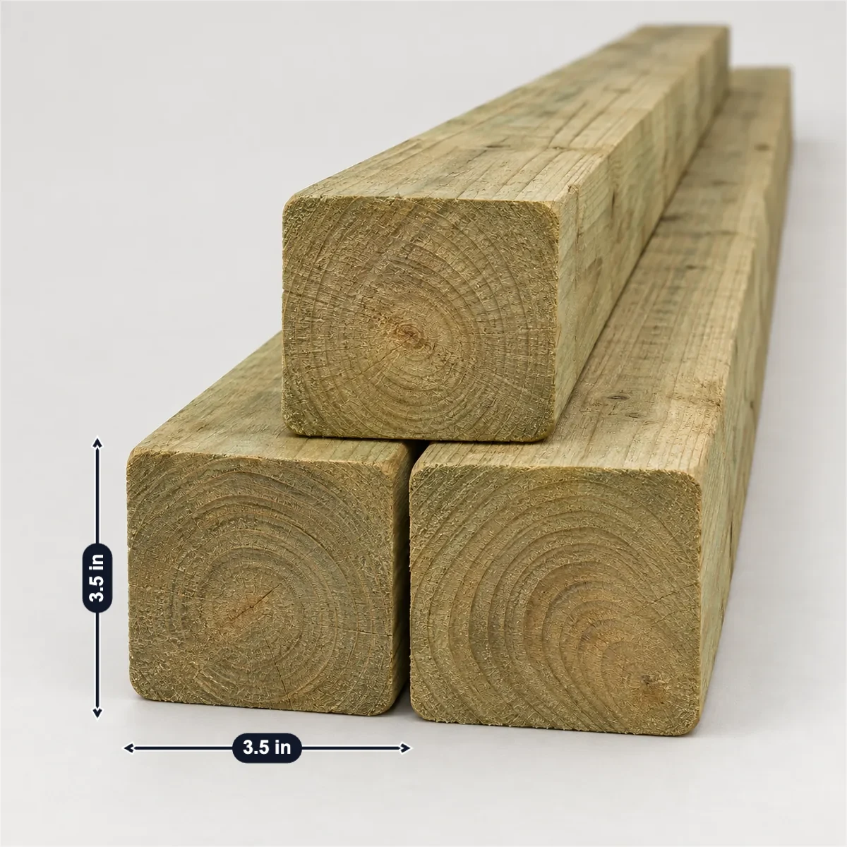 4×4 post with its usual width, depth and height marked