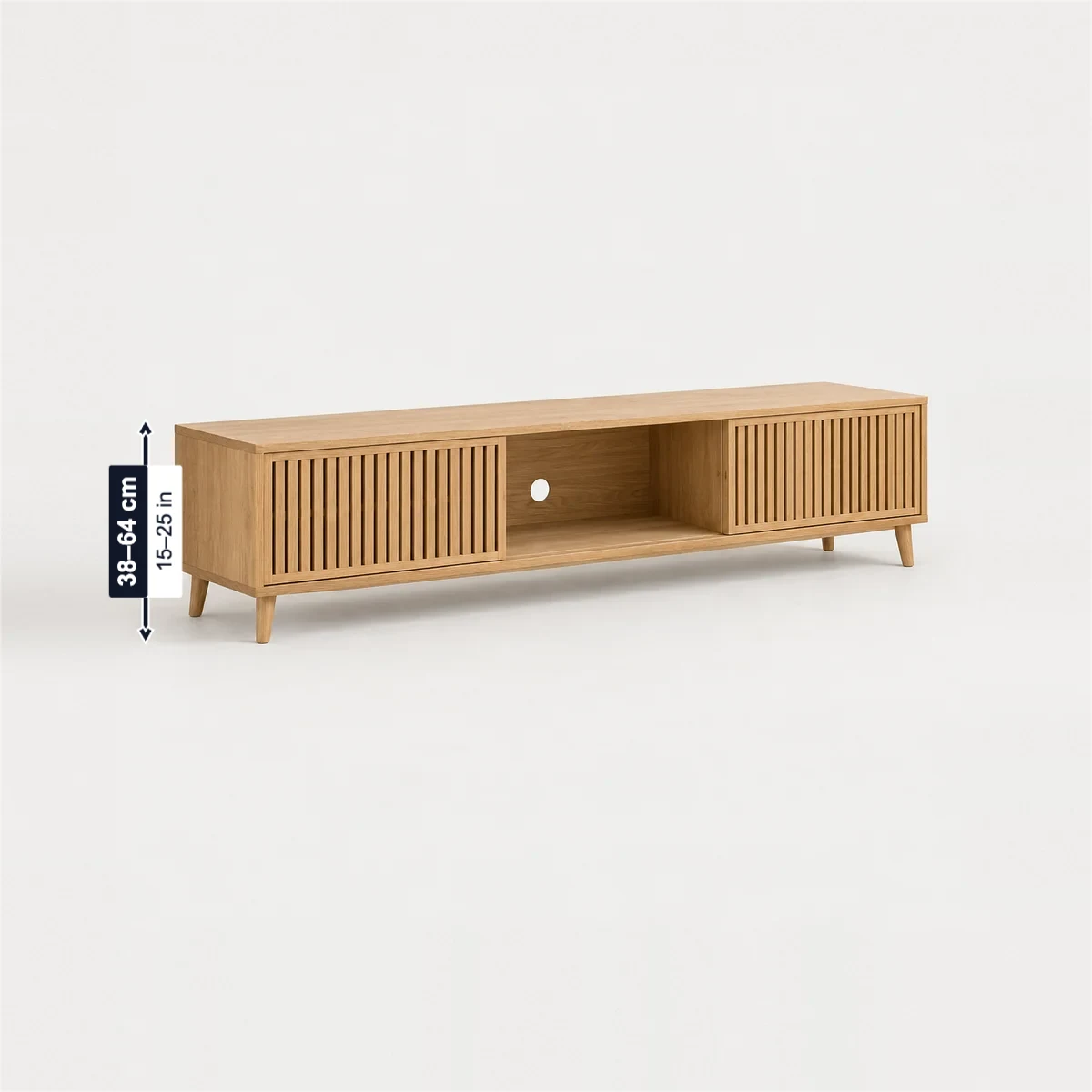 Media console with its usual width, depth and height marked
